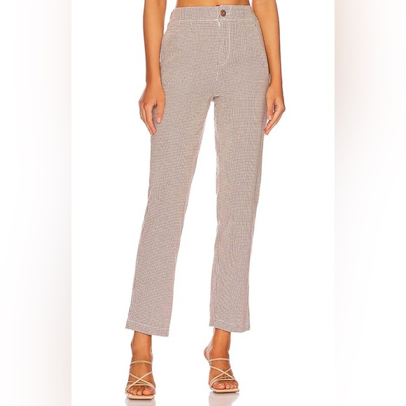 FREE PEOPLE Kate Plaid Straight Leg Pant in Brown & White
in Size Small - Picture 4 of 8